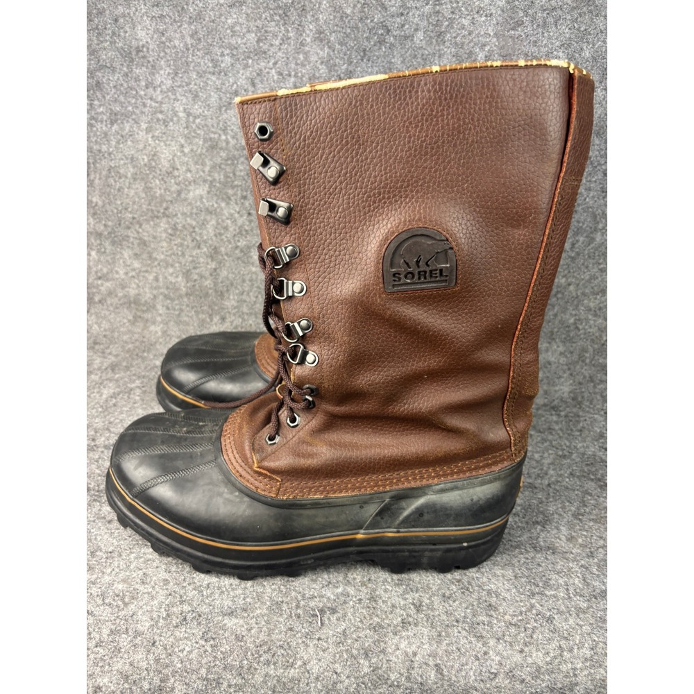 Sorel Maverick Boots Mens Size 12 Brown Leather Waterproof Winter Pac NM1080-200